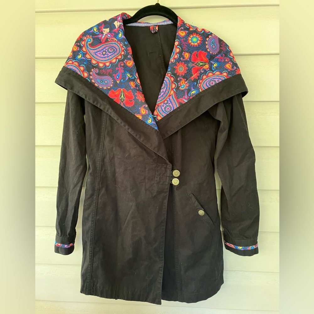 Ay Guey black cotton Lola hooded jacket Mexico soft stylish trendy S